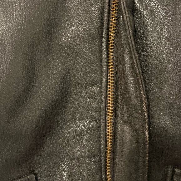 Vintage LL Bean men’s leathered bomber jacket A1 Military G2 flight Size 44 EUC - Picture 4 of 16